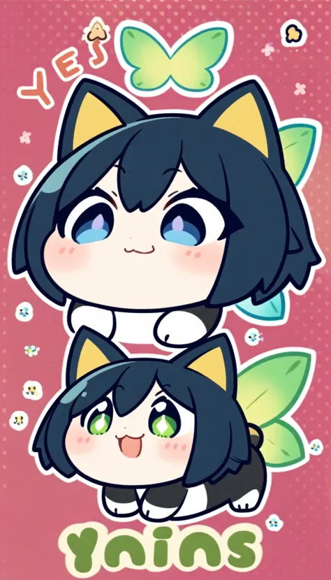 fairy girl, morgana, default pose neutral expression, shady, green fairy, smol, cute chibi, kawaii, happy, yes, smirking, cocky