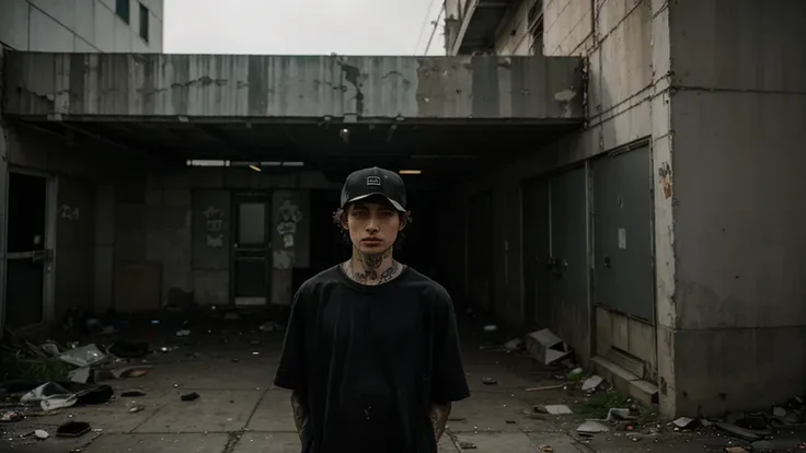 03 20 year old man, street thug, abandoned building, dark and scary