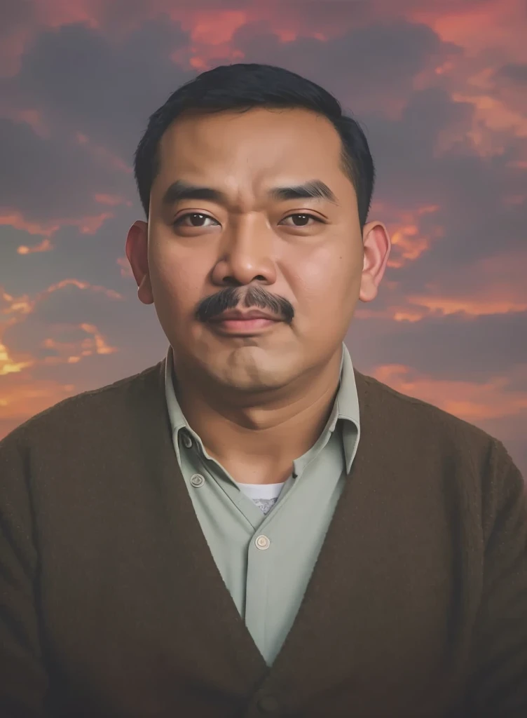 Arafed man with mustache and sweater jacket., portrait photography, profile shot portrait, khyzyl saleem, profile headshot, headshot, Portrait photo, color portrait, bao pham, profesional photo, lofi portrait, asian man, nivanh chanthara, portrait photo, r...