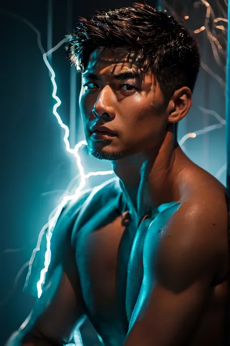 A 21 year old asian boy portrait in dual lightning studio, soft lighting, epic realistice