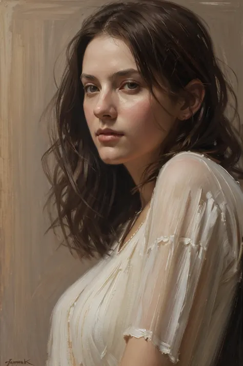 oil painting of a beautiful woman((lots of color contrast)) ((best work of art)) ((nick alm style oil painting)) ((beautiful wom...