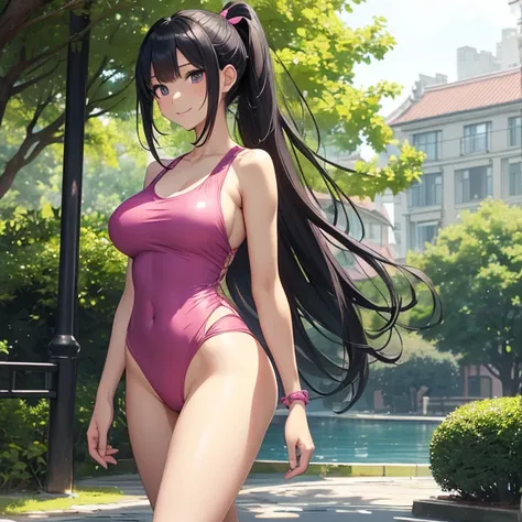 (absurdres, best high quality image, carefuly detailed features and textures, very detailed image, solo character alone, character back view): {{(1character: japanese 26 years old black-haired girl), (fair skin, beautiful light-blue asian shaped eyes, tall...