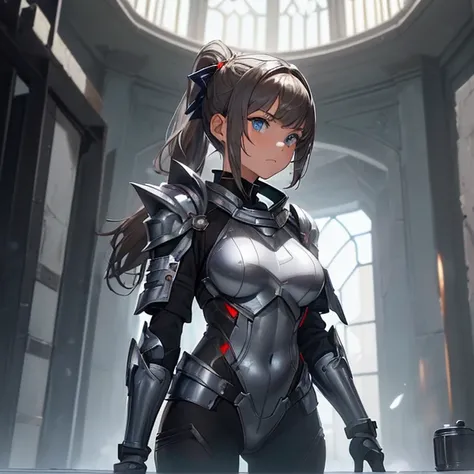 Absurdres, master piece, best high quality image, Science fiction genre, carefully detailed artwork, carefully detailed image, no deformity, solo alone character, full body view
{{(1character: 16 years old brown haired human futuristic medic girl, (beautif...