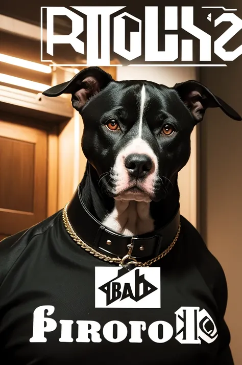 Logo with pitbull written TROPA DO BRUNO at the bottom