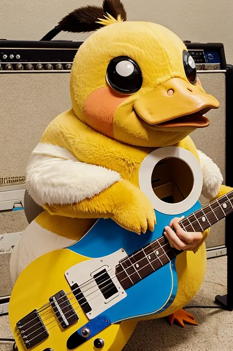 Pokemon classic psyduck playing guitar 