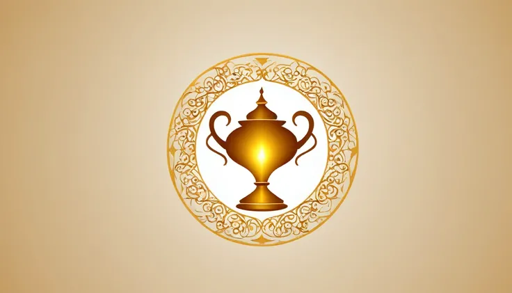 create a magic lamp rounded logo