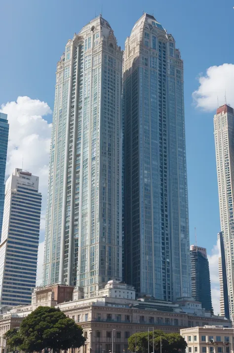 a 43-story building with the architecture of the Copacabana palace 