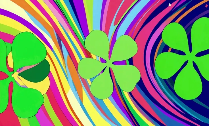 Four-leaf clover　background　logo