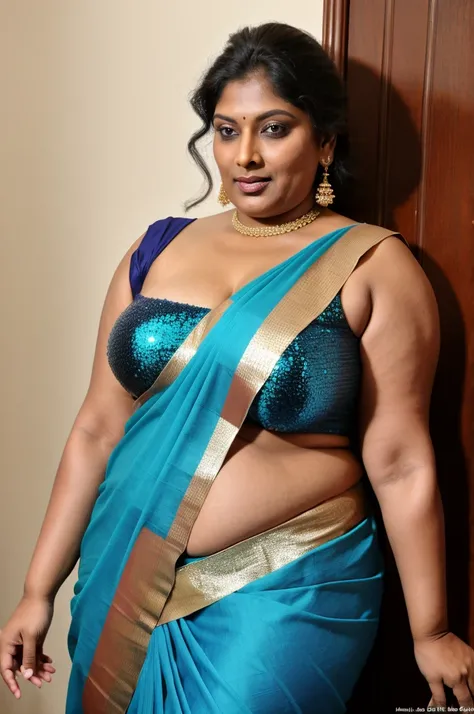 Sexy fat plus size indian bhabhi, 60 years old Woman, big Indian mommy, horny mommy, hot Amma, big Indian aunty bhabhi, wide body , heavy figure, sleeveless blouse, desi hot aunty, looks like Daisy Shah,  wearing sleeveless saree blouse, sexy sequin saree,...