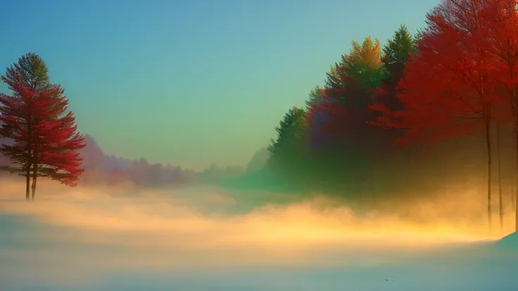 fog like snow of blue, green and red, for a wallpaper