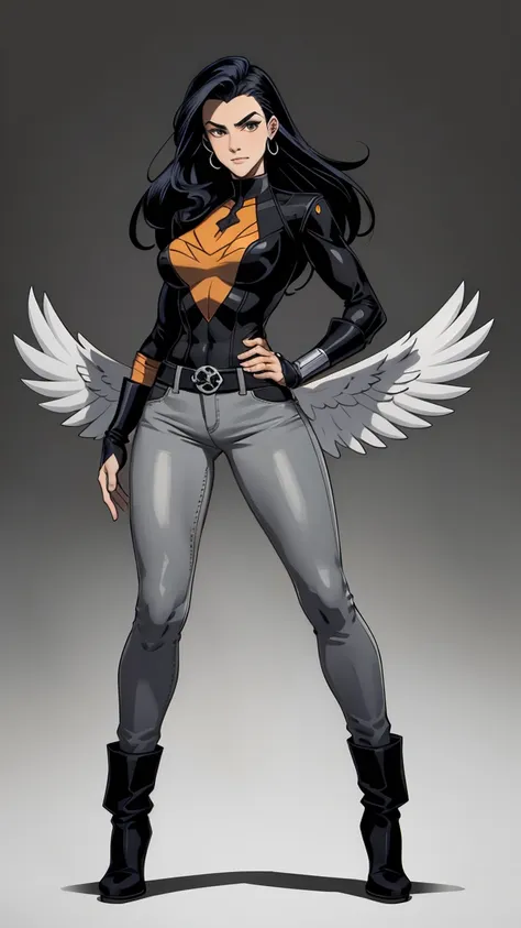 (((full body photo))) (high resolution, best quality: 1.2),
facial focus, monochrome, digital art, gray jeans phoenix from x-men...