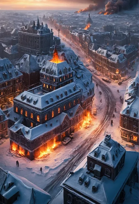 Photo of a frozen city 