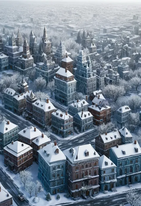 Photo of a frozen city 