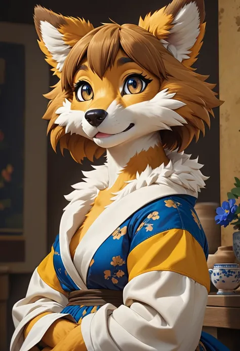 highres, top quality, best quality, paid reward available, High-quality illustrations by Johannes Vermeer, unparalleled masterpiece, perfect artwork, absurdres, perfect anatomy(highly detailed beautiful face and eyes)(angelic cute 1girl, kemono, solo focus...