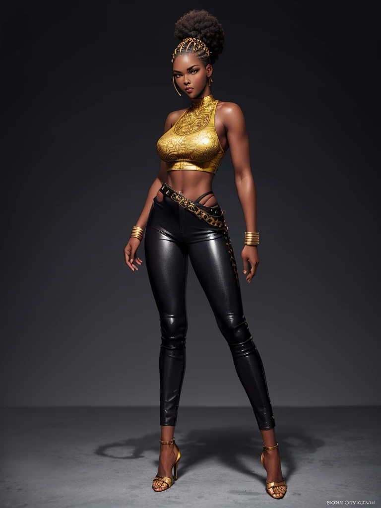 ((best quality)), ((4k)), ((highres)), ((masterpiece:1.2)). ((detailed)), ((ultra realistic)), ((intricate details)), ((full body picture)), ((solo character)), a full body picture of a beautifull Ebony skinned female, black woman, dark skin, perfect face,...