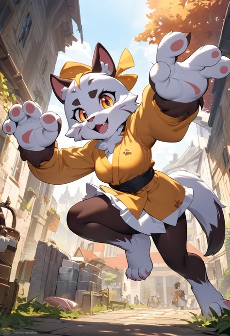 highres, top quality, best quality, paid reward available, High-quality illustrations by Johannes Vermeer, unparalleled masterpiece, perfect artwork, absurdres, perfect anatomy(highly detailed beautiful face and eyes)(angelic cute 1girl, kemono, solo focus...