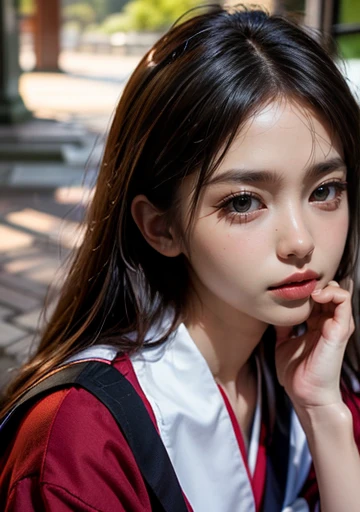 (8K high resolution), (Highest quality), (RAW quality),(Tabletop:1.2), (Realistic), (Realistic:1.37), ,Big eyes,Long eyelashes,（Live-action realistic style）,The ultimate face,Realistic Light and Shadow,Distinct facial features,,Fair skin, ）,Best Portrait,C...