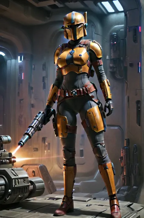 A ((female Twilek ))Mandalorian, detailed futuristic armor, intricate helmet, jetpack, blaster rifle, epic pose, dramatic lighting, gritty sci-fi atmosphere, cinematic, dramatic colors, highly detailed, 8k, photorealistic, masterpiece
