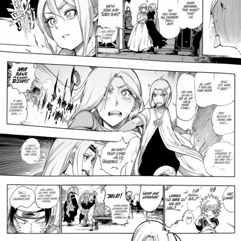  Kizi, shorth hair, withe dress, fighting naruto ((Manga illustration)) best quality