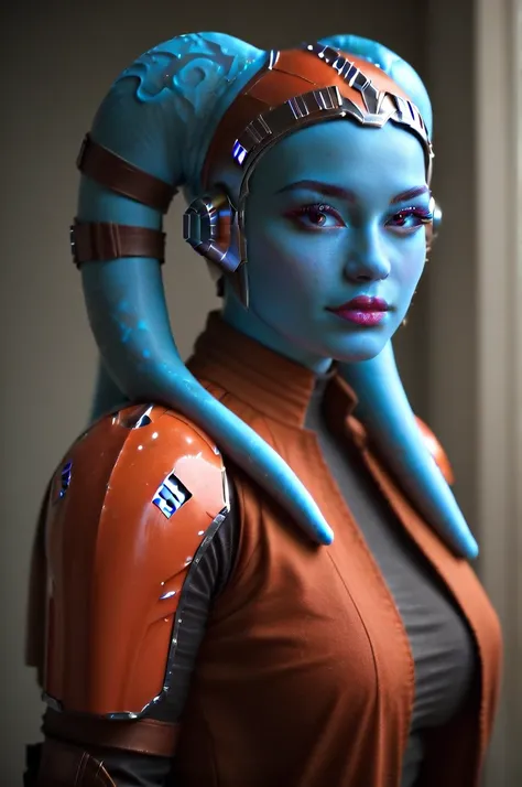 a female twilek mandalorian, beautiful detailed eyes, beautiful detailed lips, extremely detailed face, long eyelashes, mandalorian armor, sci-fi, cinematic lighting, dramatic, epic, intricate details, hyper-realistic, 8k, high-quality, photorealistic