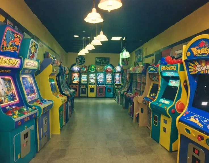 90sgum, interior of arcade 