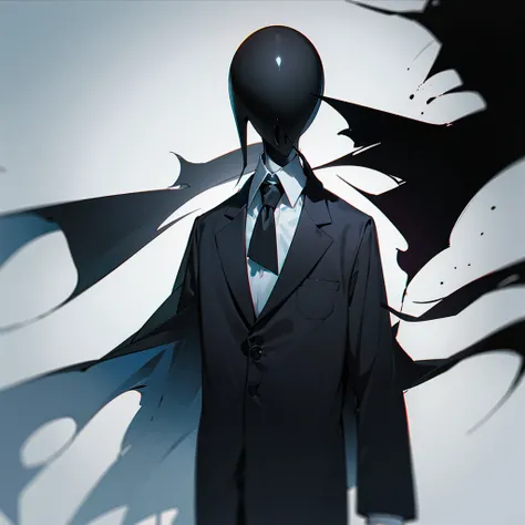 Realistic Slenderman with black background 