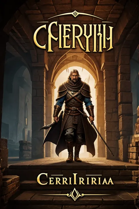 Logo for cerberia with a middle age atmosphere