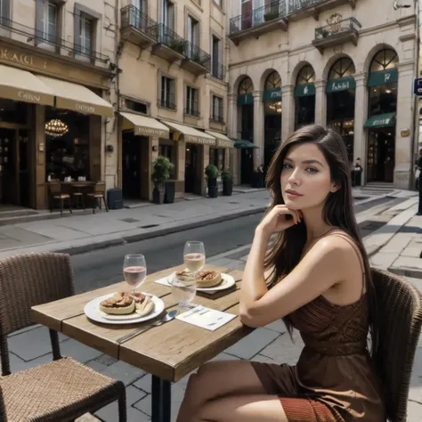 sitting at a cafe in bordeaux in the evening. at a table overlooking a plaza, sipping on a glass of wine