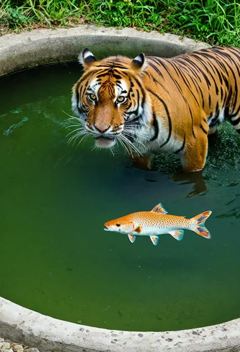 tiger/fish，In the basin