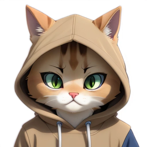 score_9, score_8_up, source_anime, animal focus, no humans, nekoemoji, cat, hood up, shaded face,