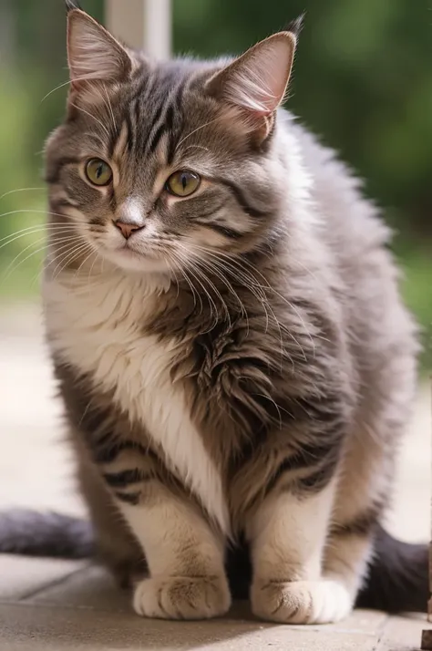 Cute fluffy cat