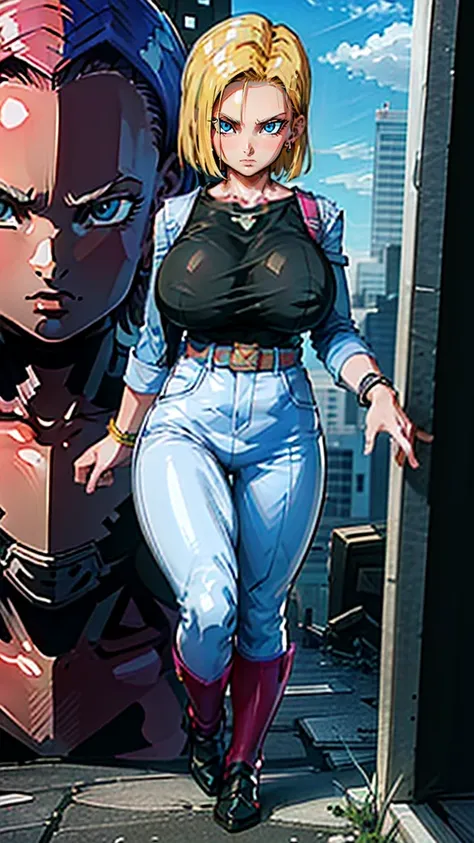 supergirl, pureerosface_v1, sticker of a girl from dc comic, full body, Kim Jung gi, , (gigantic breasts breasts 1.6),soul, digital illustration, comic style, cyberpunk, perfect anatomy, centered, approaching perfection, dynamic, highly detailed, watercolo...