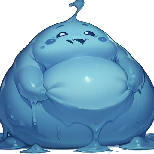 (masterpiece), chubby and fat slime creature, simple carby shape, Isometric view, Dark fantasy style, digital illustration, shaded, white background