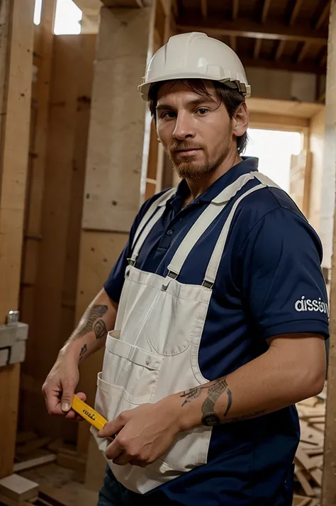 Messi is a construction worker