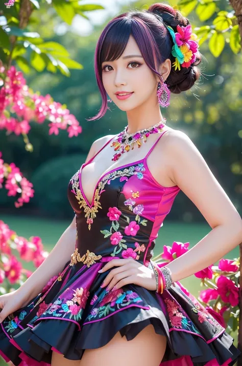 (masterpiece:1.4), (best quality:1.4), ultra high res, ultra high resolution, ((detailed facial features)), HDR, (realistic, photorealistic, photo-realistic:1.37), full body Esbian, sexy Thai model, (-anime), only 1 model, vivid colors, ((vivid colors mult...