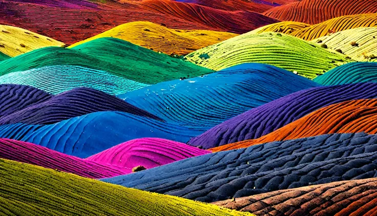 Colorful metal landscape