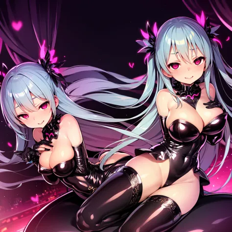 (masterpiece),(Highest quality),(Super detailed),(Best illustrations),(Best Shadow),(Absurd),(Detailed Background),(so beautiful), 16K, 4K, (so beautiful)Hatsune Miku, One person, alone, curvy, Big Breasts, , , , , fluorescent pink eyes, , , female masturb...