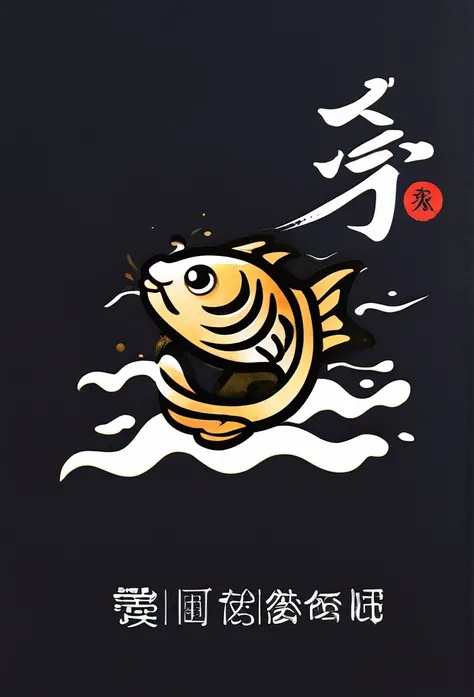 Logo marks of high-end Tiger brownfish restaurants in Japan

 Logo marks of high-end Japanese puffer fish restaurants

 a sign with a cool brush-like or design painted like a stroke of calligraphy

 watercolor style

 Pretty cool
 Luxury Japanese Restauran...