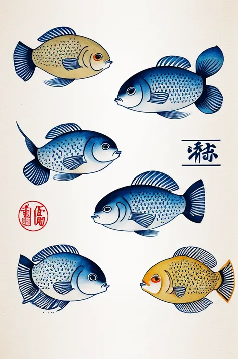 Stylish Japanese design in Ukiyo-e style. Logo for a Japanese high-end puffer fish restaurant. Illustration of puffer fish,The watercolor style is very cool, similar to calligraphy。
The logo of a high-end Japanese restaurant. The logo has a neat and stylis...