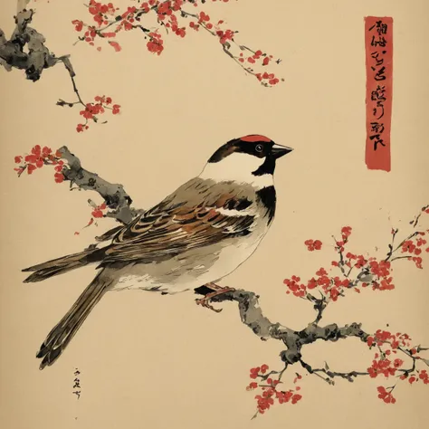 The art of Japan、sparrow