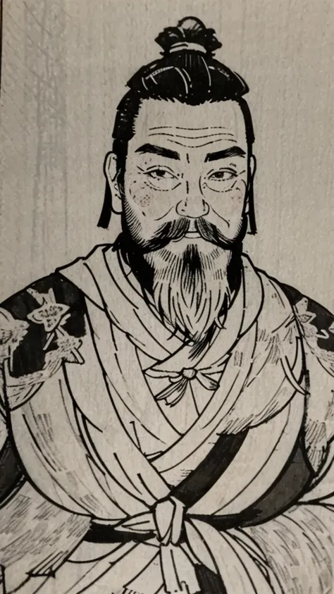 (((whole body))),((monochrome)),(((ink painting))),oriental、men in ancient chinese costumes、(ancient chinese hairstyle male)、as ...