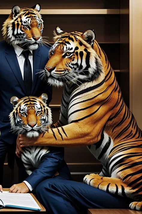 Jealous businessman tiger