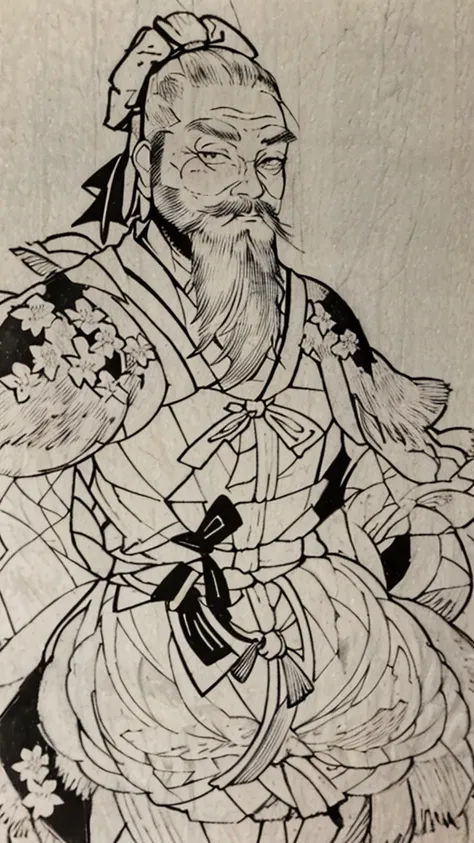 (((whole body))),((monochrome)),(((ink painting))),oriental、young man、men in ancient chinese costumes、(ancient chinese hairstyle...