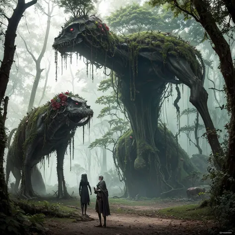 Trees 🌳 creatures 🎄 want blood, trees are scary and hungry, cinema 4d, national geographic photo, asaf hanuka, greg rutkowski, concept art, fantasy art, seb mckinnon, john kenn mortensen, mark brooks, gothic dark fantasy, roses, beauty, hyperrealistic, det...