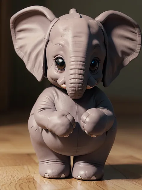 3D toy cartoon cute fantasy elephant.