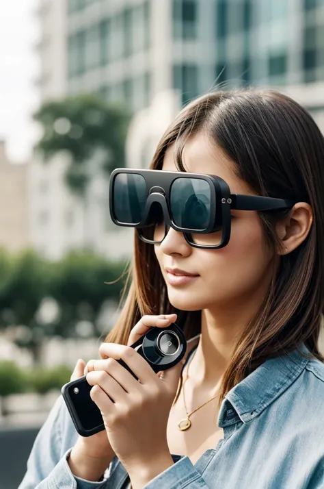 Future handphone on spectacles