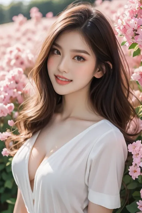 Top quality, RAW Photo, Highest Quality Image, 16K, Full body, Age 20 years old, Realistic, Photorealistic,  Beautiful Asian woman, Sexy, body, White pale skin, Beautiful hair, Wavy hair, Light Pink Hair,, Short hairstyle, Detailed face, Detailed body, Det...