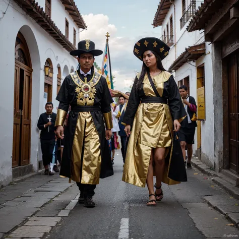 Holy Week procession in Popayan