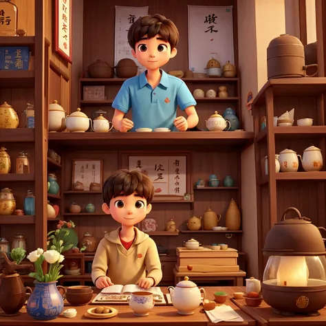 On a university campus in Beijing，There is a student named Xiaoba，His father opened a small teahouse in Beijing。Xiaoba is a boy who likes watching movies.，Every weekend，He would bring a novel to his father&#39;s teahouse.，Drinking tea and reading。

