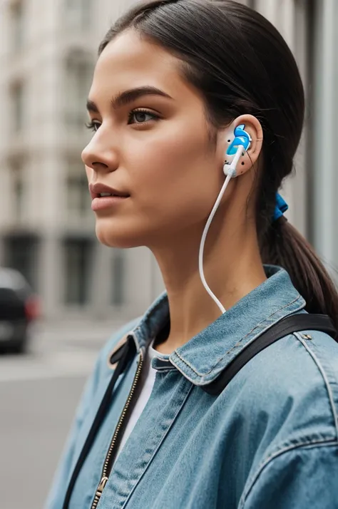 Person with airpods pro, promoting 